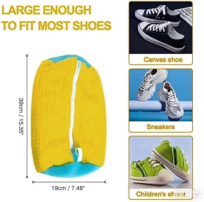 Shoe Cleaning Bag, Sneaker Cleaning Bag, Machine Washable, Reusable Shoe Cleaning Bag for Washing and Drying Sneakers (2-Piece Set) (Gray)