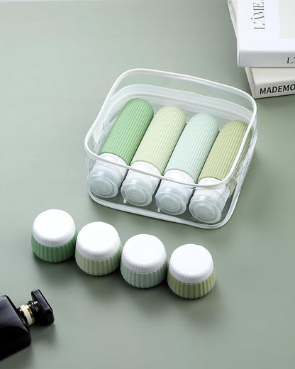 Travel Bottles 8 Pack, TSA Approved 3 oz Travel Containers with Clear Bag, Leak Proof Silicone Squeezable Essentials Jars