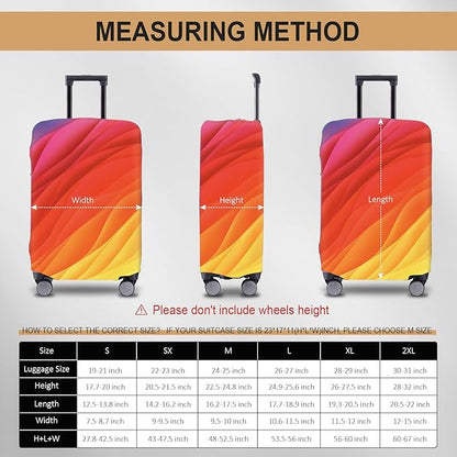 Travel Luggage Cover - Scratch-Resistant Fit 19-31 Inch Suitcase Protector, Not Included (F-S-005, S(19-21 inch))