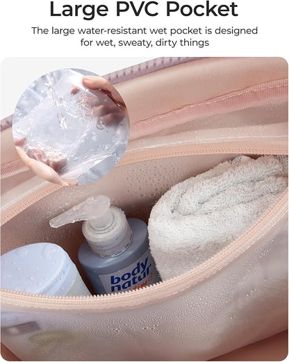 BAGSMART Gym Bag for Women, Duffle Bag for Travel with Wet Pocket, Lightweight Carry on Weekender Duffel, Water Resistant