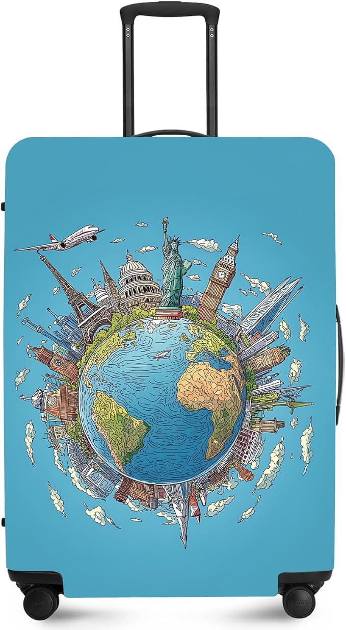 ANNA QUEEN Travel Luggage Cover Suitcase Protector Suitcase Cover Anti-Scratch,Stretchable Luggage Travel Bag Cover Washable