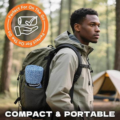 Camping Towels Quick Dry Sweat Towels for Gym, Absorbent Fast Drying Lightweight 27 inch X 55 inch Negative Ions Odorless Gym Towels for Men & Women,Yoga Sports Travel Outdoor (Large Blue)