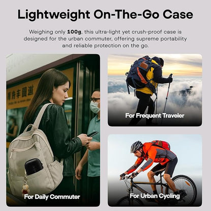 Linsoul ZiiGaat PELLEPOD Leather Earbud Case, Waterproof IEM Storage Box, Hard Carrying Bag, Protective Storage Box, Fit for Earphone ZS10 Pro, Zero: 2, EM6L, EW300, SuperMix 4, Orchestra Lite (Black)