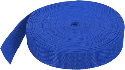 MECCANIXITY Lightweight Polypropylene Webbing Strap 1 1/2" 25 Yard Backpack Strapping Band Blue for Outdoor Luggage Cargo Straps