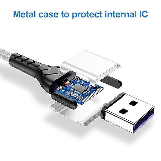 Durcord Compatible with iPhone Charger,3Pack 10FT USB A Cable for Phone Charger Cable, Fast Phone Charging Cord Compatible with Phone Xs Max/XS/XR/X/8/7/6S/6/Plus/SE/Pad(Bright Silver)