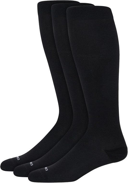 Comrad Nylon Knee High Socks - 15-20mmHg Graduated Compression Socks - Soft & Breathable Support Unisex Socks