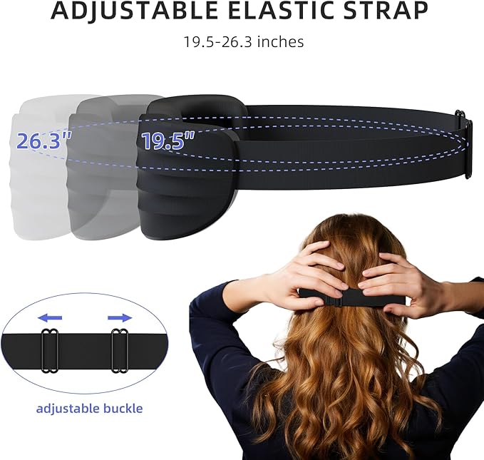 100% Blackout Sleep Eye Mask for Women Men, Zero Pressure Sleeping Mask - Sleeping Mask and Eyelash Friendly Night Blindfold, Adjustable Ultra Soft Comfortable for Dry Eye Mask (Grey)