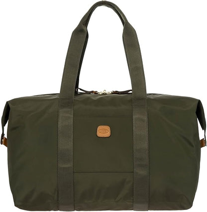 Bric's X-Bag/X-Travel 2.0 Folding Duffel Bag - 18" Carry On and Overnight Travel Bag - Olive