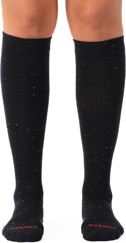 Comrad Recycled Cotton Knee High Socks - 15-20mmHg Graduated Compression Socks - Soft & Breathable Support Socks, Unisex