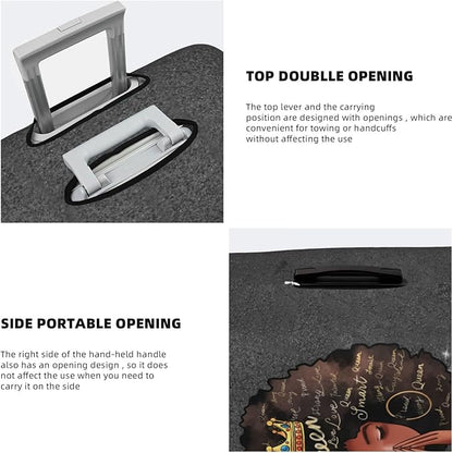 Travel Suitcase Protector Protective Washable Luggage Cover With Concealed Zipper Suitable For 18-32 Inch (Medium) African American Black Girl8.jpg