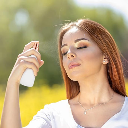 Roshtia 30 Pcs 3.4 oz/ 100 ml Rose Gold Glass Spray Bottle Refillable Perfume Atomizer Clear Decorative Empty Bottles with Fine Mist Sprayer Pump for Face Body Travel