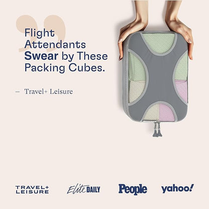Shacke 6 Set Packing Cubes for Travel - Compression Packing Bags/Travel Organizer - Luggage Organizer Bags for Traveling - Travel Essentials for Women - Cruise Must Haves Packing List