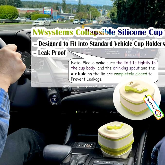 Collapsible Silicone Cup, Safe & Portable, for Hot & Cold Drinks, 18.6 oz (550 ml) - Travel, Camping, Office, and More – Limeade