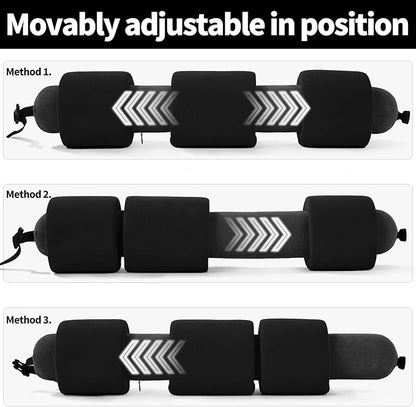 3-Ring Memory Foam Travel Neck Pillow It has obtained a Patent. The Three Rings can be movably Adjusted to Provide Flexible Support for The Neck, Head, and Other Areas.Black