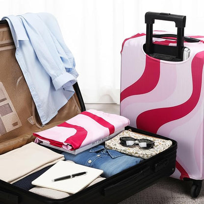 Sherr 3 Pieces Travel Luggage Cover Suitcase Protector Anti Scratch Suitcase Washable Baggage Covers (S/medium/l,Pink Theme,Pink)