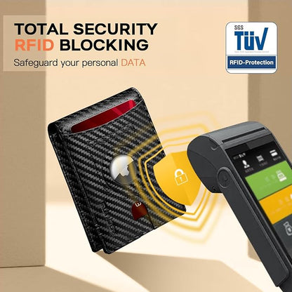 RUNBOX Wallet for Men Slim Rfid Leather 2 ID Window With Gift Box