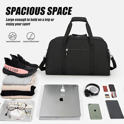 Searock 21 Inch Gym Bag with Shoe Compartment, Sports Duffle Bag for Travel, Carry On Duffel Bag, Weekender Overnight Bags for Men and Women Traveling