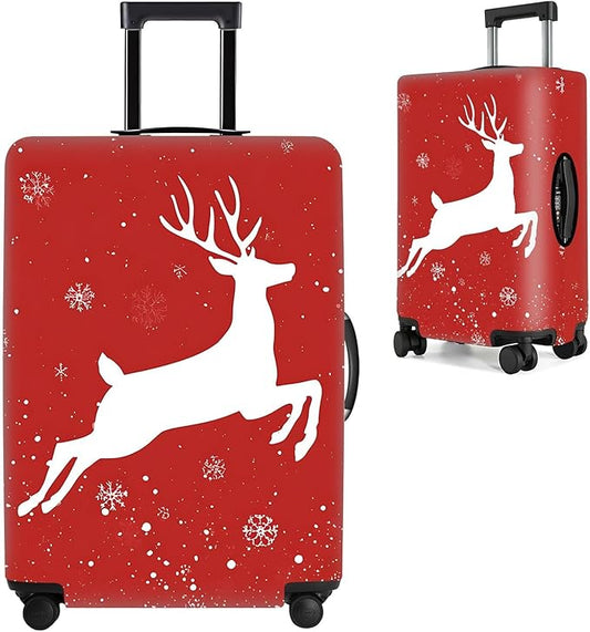 Luggage Cover Suitcase Protector – Christmas & Cute Animal Travel Sleeve, Stretchable Waterproof Baggage Cover,M