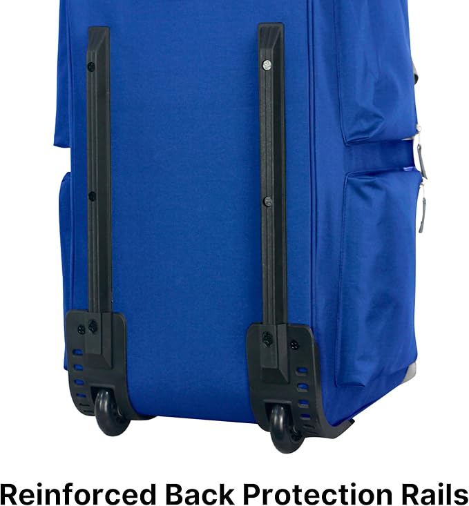 Olympia U.S.A. 29 inch Jumbo Size 8 Pockets Wheeled Rolling Duffel Bag Water Resistant Luggage Lightweight Travel Suitcase with Retractable Handle