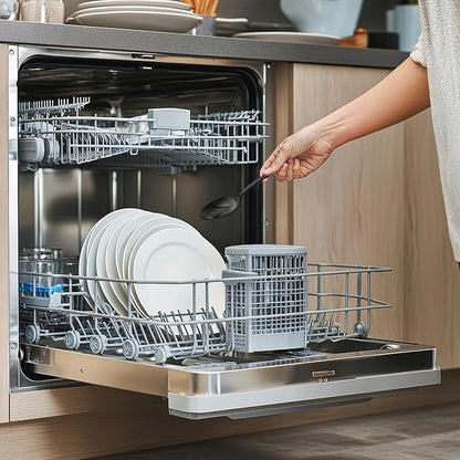 KINGSTONE Black Silverware Set, Luxury 40 Piece Flatware Set for, 18/10 Stainless Steel Cutlery Set with Diamond Cut Pattern for Kitchen, Home, Wedding, Party, Mirror Polished and Dishwasher Safe