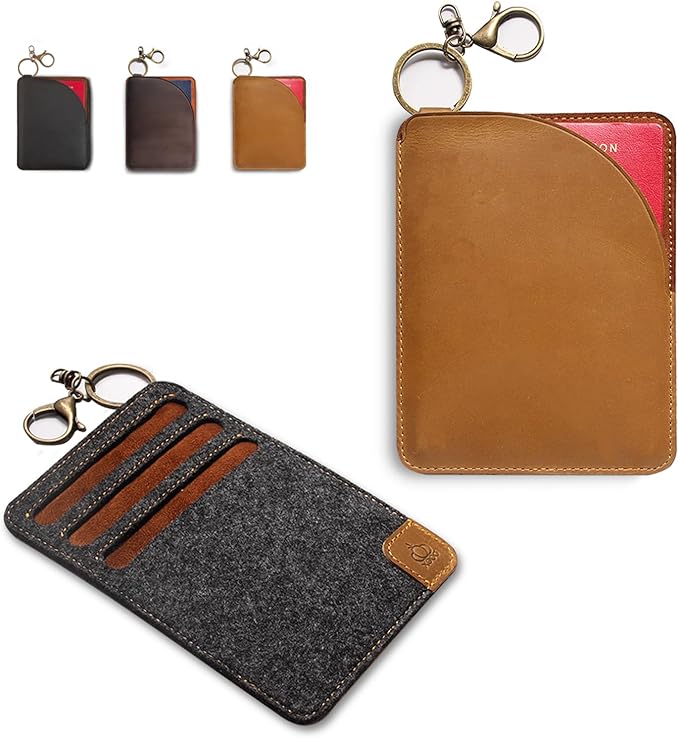 Leather Passport Holder for Travel with Airtag Slot, Passport Wallet for Men & Women,1-3 Passport Books,Passport Sleeves Travel Essential & Gift (TW9-Glod Brown, for 1 passport book)