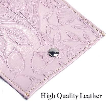 Pill Organizer,LIZIMANDU Weekly Travel Pill Case Box Medication Reminder Daily AM PM, Day Night 7 Compartments,for 4 Times A Day, 7 Days a Week-Includes Leather PU Carrying Case(1-Carved Purple)