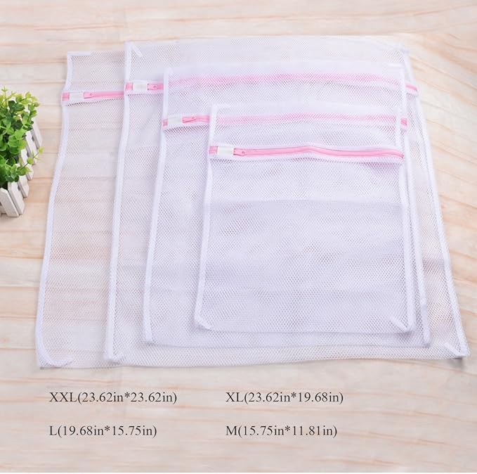Pack of 5 Mesh Laundry Washing Bags-5 Large for Laundry,Blouse, Hosiery, Stocking, Underwear, Bra and Lingerie, Travel Laundry Bag FBA