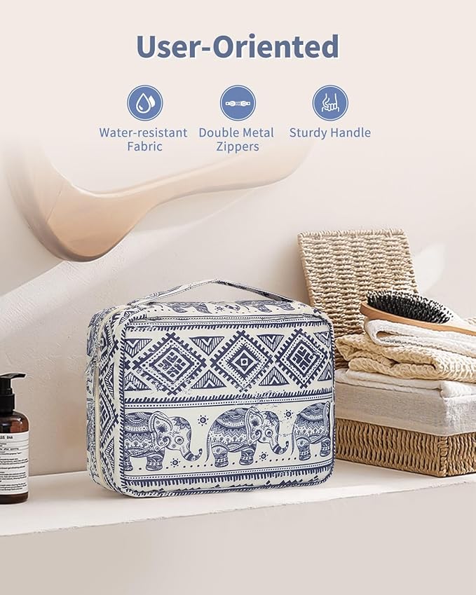 Narwey Small Hanging Travel Toiletry Bag for Women, Travel Bag for Toiletries, Makeup Bag Organizer Cosmetic Bags Make Up Bags for Girls