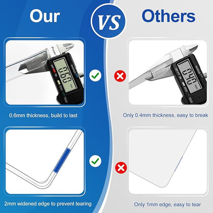 100 Pack Clear Plastic Passport Identification Card Holders, 4x6 Inch Vertical No Zipper Plastic Name Badge ID Card Holders