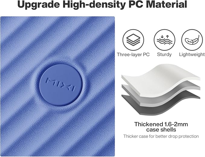 mixi 20 Inch Expandable Carry On Luggage PC Hard Shell Suitcase Top Opening Rolling Travel Suitcases with Spinner Wheels & TSA Lock, Dreamy Purple