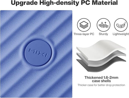 mixi 20 Inch Expandable Carry On Luggage PC Hard Shell Suitcase Top Opening Rolling Travel Suitcases with Spinner Wheels & TSA Lock, Dreamy Purple