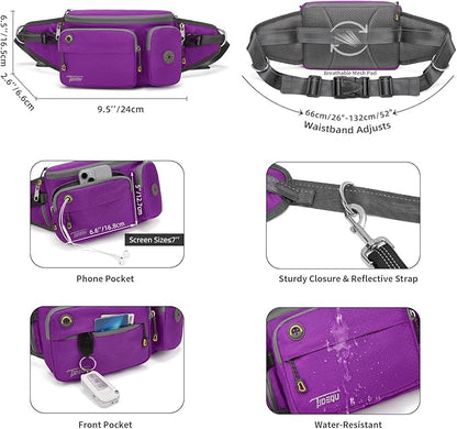 TUDEQU Hiking Fanny Pack for Men Women Large Hiking Waist Packs Mens Fanny Pack Crossbody Waist Bag for Men for Travel