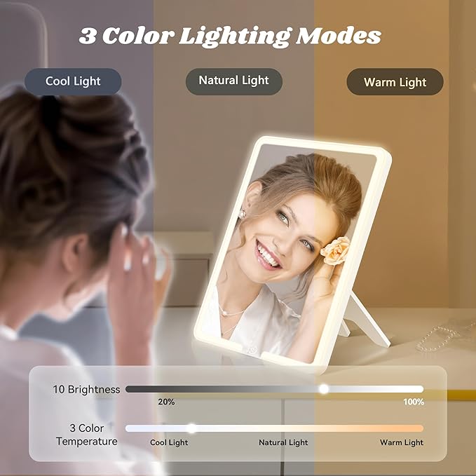 JUSRON Travel Makeup Bag (Red, Medium)