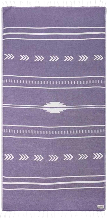 Sand Cloud Turkish Beach Towel - Sand Free - 100% Organic Turkish Cotton Yarn - Quick Dry Towel for Beach, Picnic, Blanket or Bath Towel - As Seen on Shark Tank - Santa Fe (Purple)