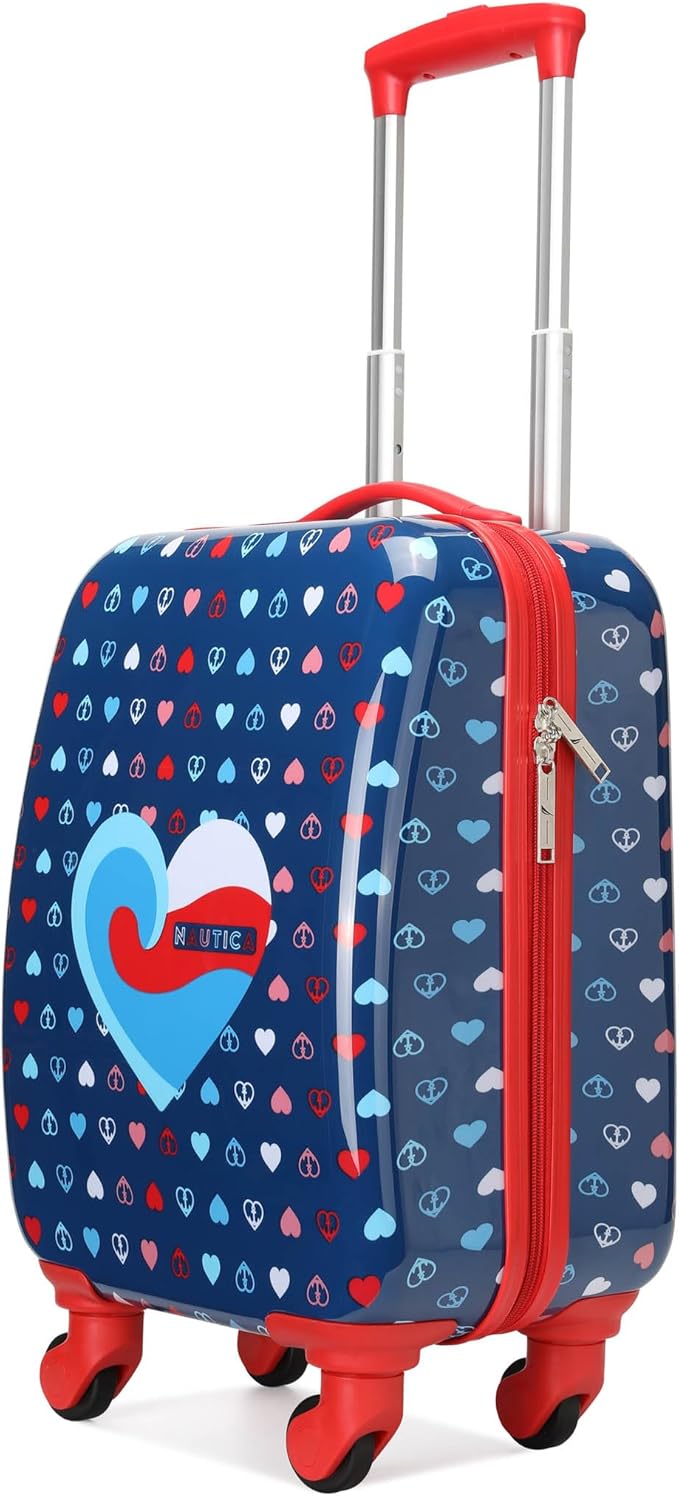 Nautica Kids Luggage - 18" Airline Approved Rolling Hardside Upright Carry-on Suitcase with Wheels (Nautica Peace)