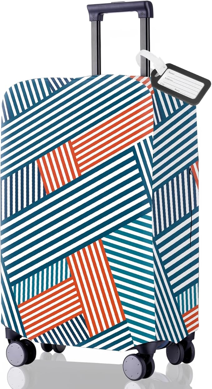 Travel Luggage Cover - Scratch-Resistant Fit 19-31 Inch Suitcase Protector, Not Included (F-S-007, S(19-21inch))