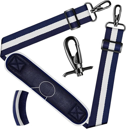 ZINZ Shoulder Strap - 59 Inch Universal Heavy-duty Adjustable Strap with Ultra-thick Fixed Breathable Pad for Laptop, Crossbody, Gym, Camera Bag and More - Stripe-BuWBu