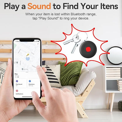 Air Tracker Tags for Android or iOS, Dual System Smart Bluetooth Tags, Find My or Google'S Find Hub App, Keys Finder and Item Locator, Waterproof Luggage Tracker for Keys, Wallets, Bags