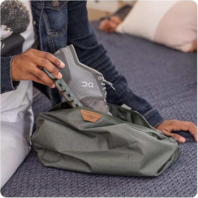 Peak Design Shoe Pouch, Eclipse, Ultralight Travel Organizer Bag for Shoes or Other Items, Weatherproof Shell, Packs into Itself, Fits 1–2 Pairs of Shoes, Works with Peak Design Travel Bags