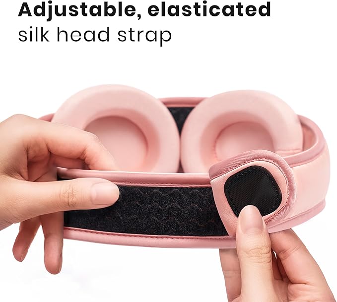 Manta Silk Mask - 100% Blackout Silky Sleep Mask, 22 Momme Premium Silk Eye Mask for Deep Sleep, Breathable & Machine Washable (Pink)