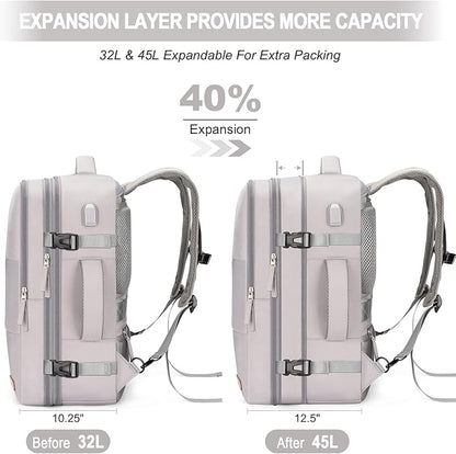 Carry On Backpack, 42L Flight Approved Travel Backpack for Men Women,Airline Approved Gym Backpack Waterproof Business Laptop Daypack Laptop Backpack,Casual Daypack for Business Weekend Hiking