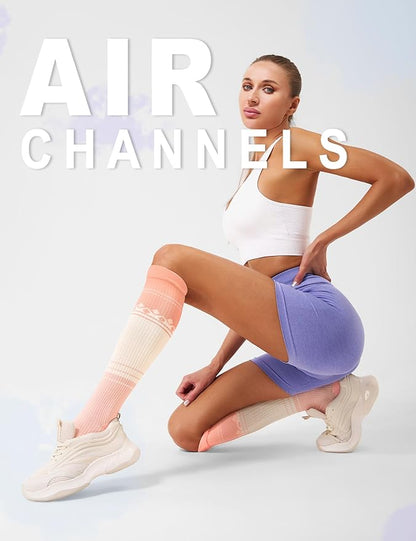 FITRELL 3 Pairs Compression Socks for Women and Men 20-30mmHg-Circulation Support Socks