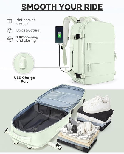 coofay Vacuum Backpack Travel with Pump Vacpack Travel Backpack with Vacuum System Compression Backpacks