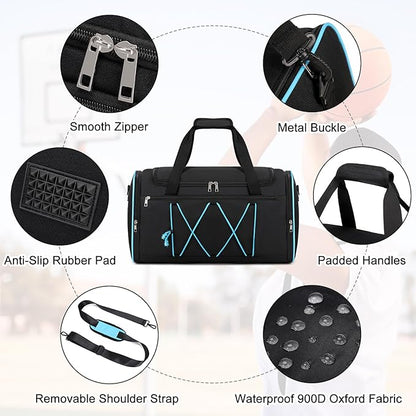 Sneaker Bag for Travel, Outdoor Sports Gym Bag Shoe Bags for 4 Pairs of Sneakers up to Size 14, Travel Duffel Bags with 3 Adjustable Dividers & Shoulder Strap, Sneakerhead Gift