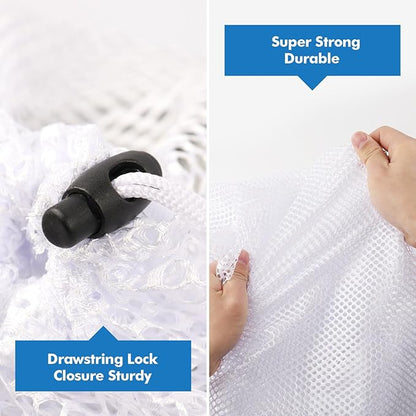 3Pcs Mesh Laundry Bags Washing Machine Mesh Wash Bags Jumbo for Delicates Clothes,Bed Linen,Toys with Drawstring Closure Sturdy(3 XXLarge 28 x 26 Inches)