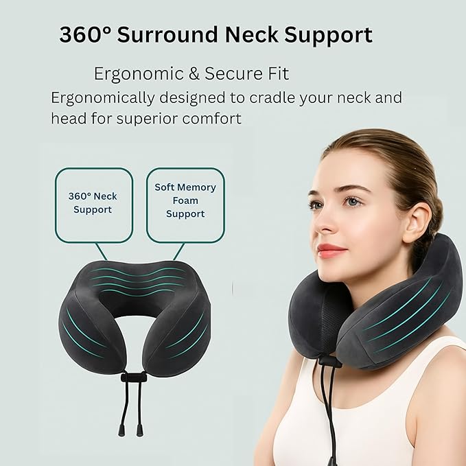 Travel Neck Pillow (Black)