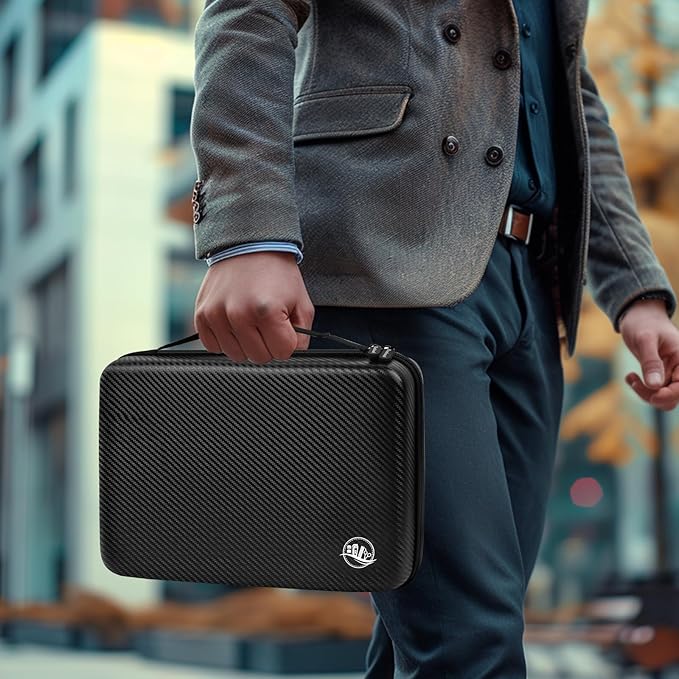 Boobowl Hard Travel Case for Hair Clippers, Hair Cutting Barber Supplies Organizer Bag, Trimmer Storage Holder for Ufree/for Wahl/for Andis Men Razor Guard Grooming Kits -Black