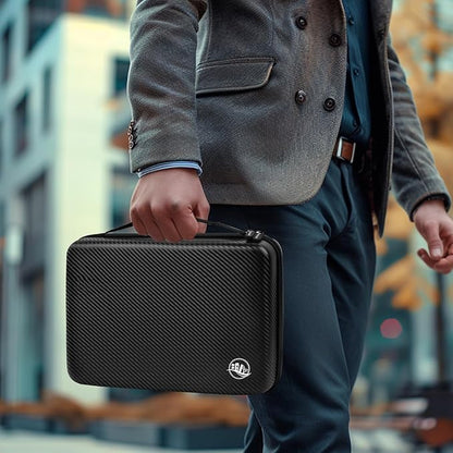 Boobowl Hard Travel Case for Hair Clippers, Hair Cutting Barber Supplies Organizer Bag, Trimmer Storage Holder for Ufree/for Wahl/for Andis Men Razor Guard Grooming Kits -Black