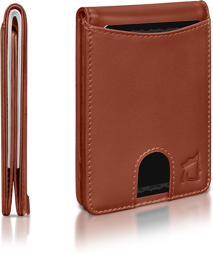 Kingly Cash Pocket Slim Wallet for Men - RFID Blocking Leather Card Holder - Minimalist Men’s Wallet for Front Pockets - Holds 1-15 Cards & Cash - Durable Italian Leather Wallets
