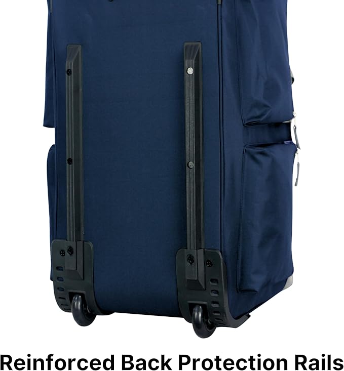 Olympia U.S.A. 29 inch Jumbo Size 8 Pockets Wheeled Rolling Duffel Bag Water Resistant Luggage Lightweight Travel Suitcase with Retractable Handle